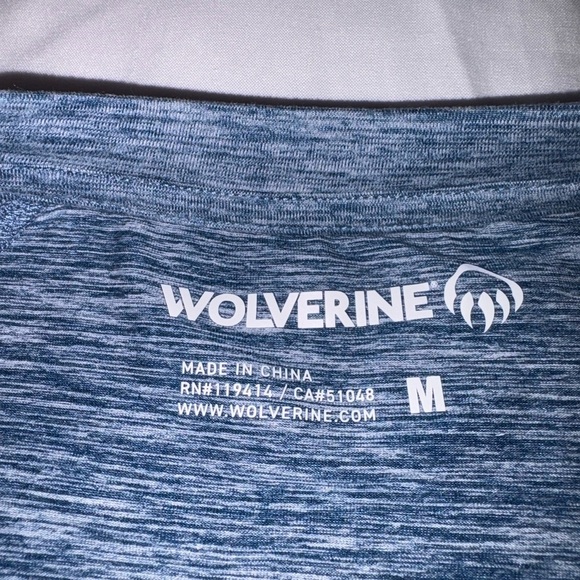 Wolverine NWT Men’s Size M Lake Blue Heather Eco Sun Stop Short Sleeve Shirt - Picture 4 of 8